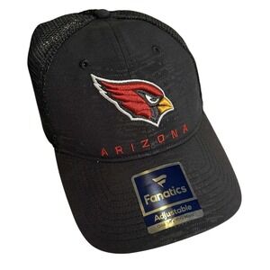Arizona Cardinals Fanatics Black Mesh Trucker Adjustable‎ Hat Cap NFL